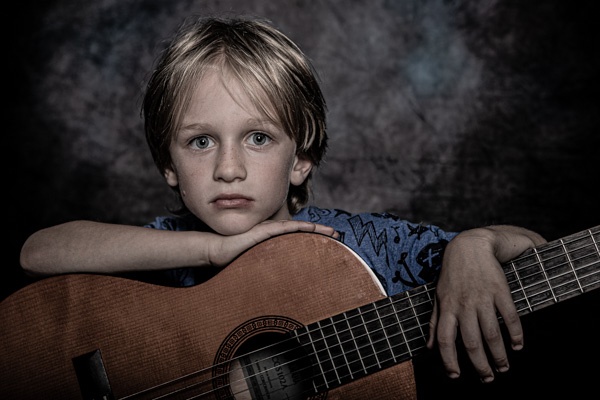 boy and his guitar